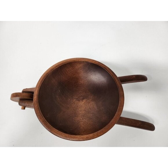 Vintage Wood Wheelbarrow Nut Candy Serving Bowl Garden Decor Potpourri Country - Picture 2 of 10